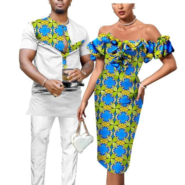 Nnamdi Print and Dashiki Outfit for Couples