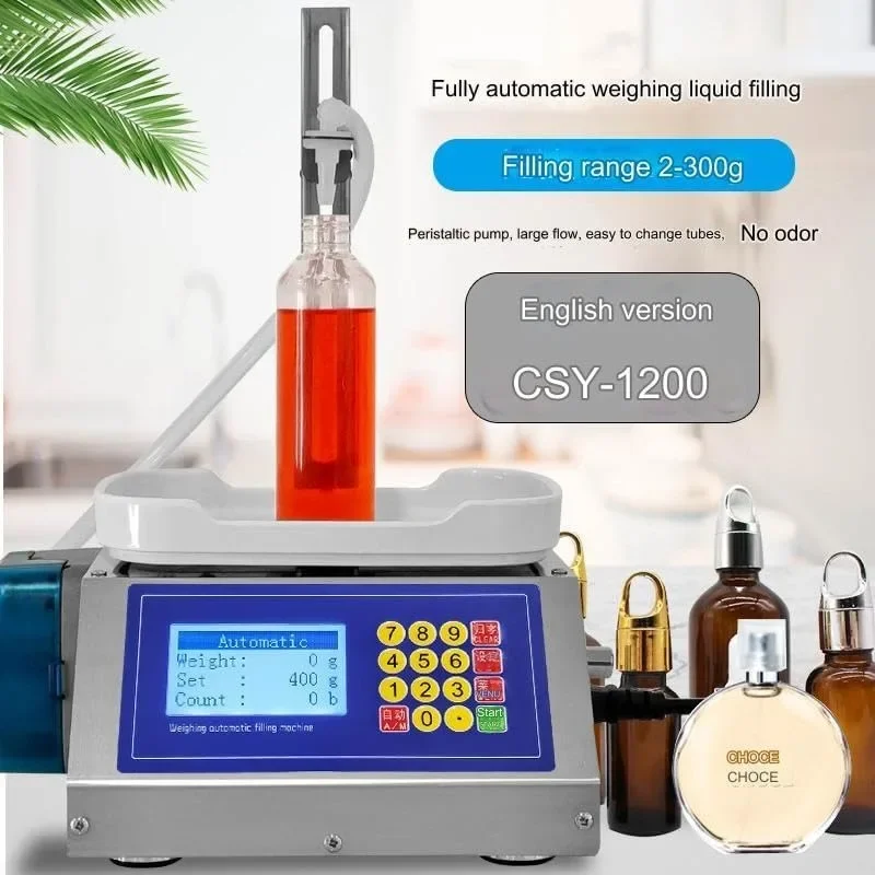 10ml-3000ml Automatic Quantitative Weighing Diaphragm Pump Electronic Scale Liquid Filler Oil Water Drink Wine Juice Csy-3200