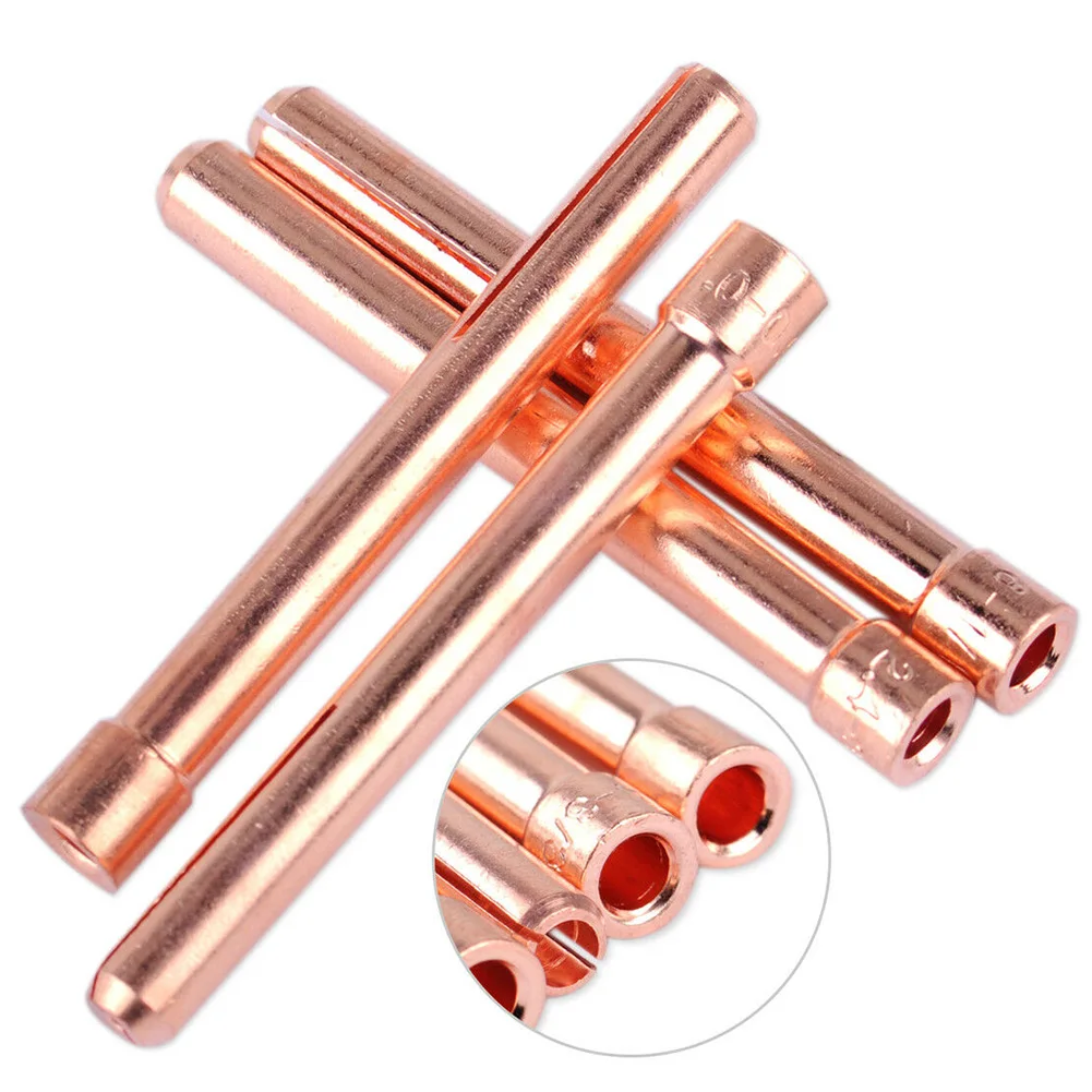 

4pcs TIG Welding Torch Collet 10N22 10N23 10N24 10N25 For WP17 18 26 Copper Welding Nozzles 1.0mm 1.6mm 2.4mm 3.2mm Welding