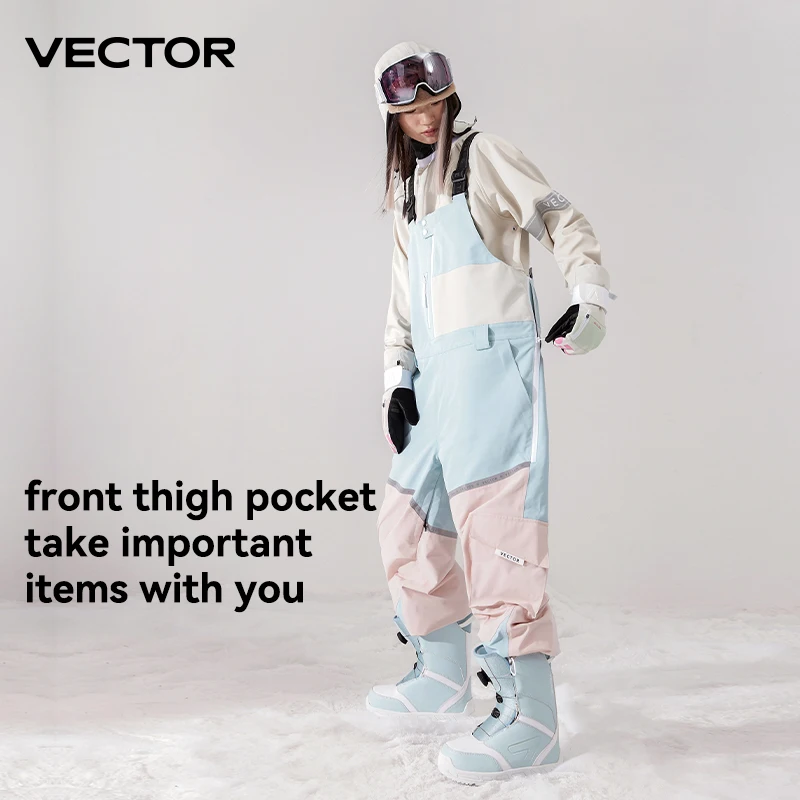 VECTOR Вектор Толстые мужские и женские лыжные брюки прямые комбинезоны комбинезон лыжный комбинезон водонепроницаемый Зимний теплый ветрозащитный Спорт на открытом воздухе сноуборд (art.: 3920beeb7fe88) - 3920beeb7fe88