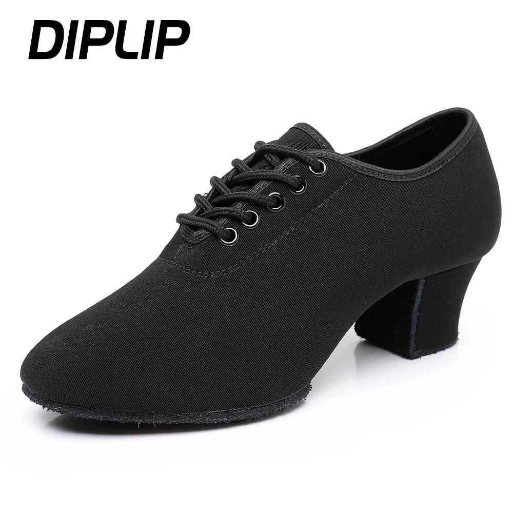 Latin Dance Shoes Tango Salsa Girls Woman Adult Modern Ballroom Dance Shoes Teacher Shoes 3.5/5cm Oxford Sneakers dance shoes