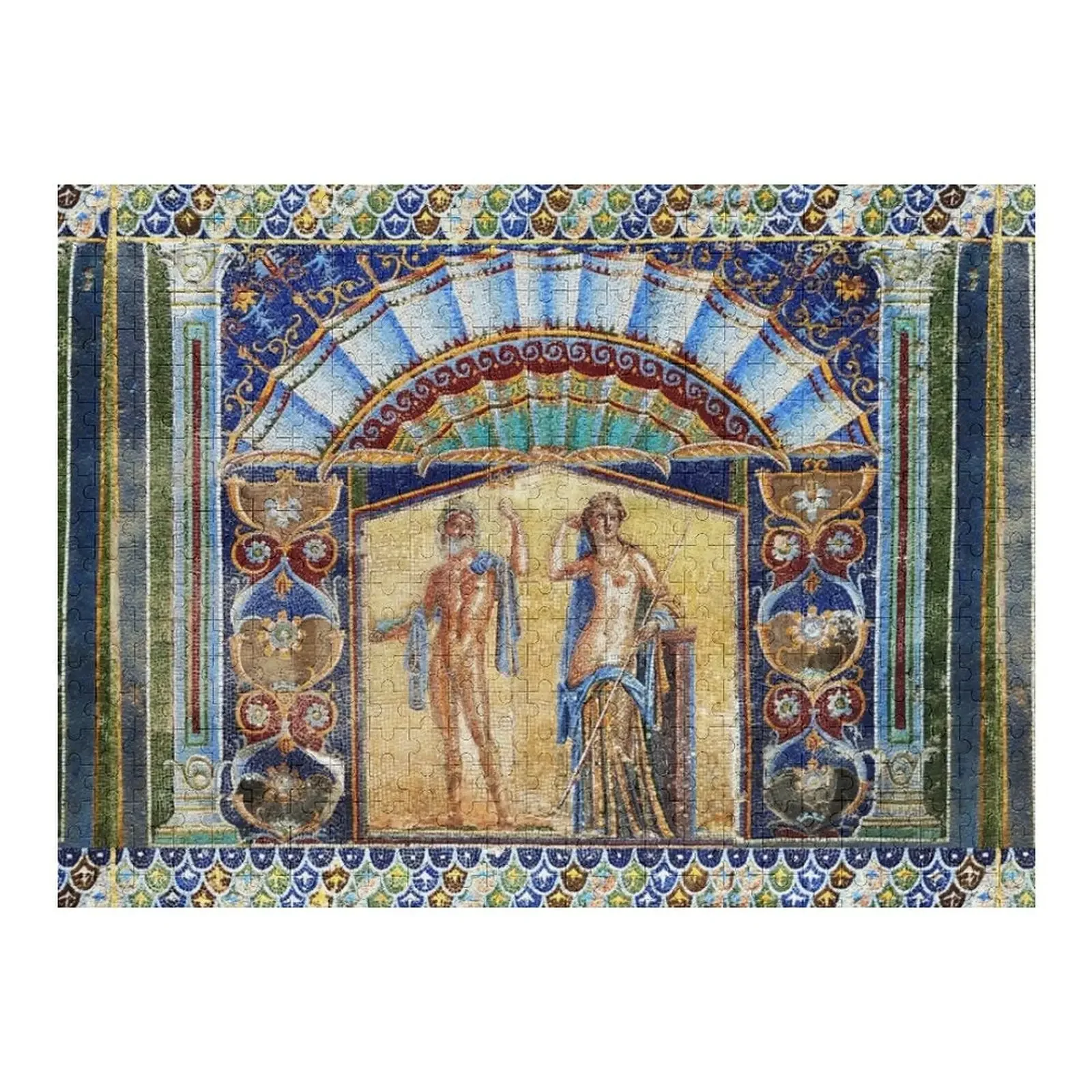 NEPTUNE AND AMPHITRITE Hercolanum Roman Mosaics Jigsaw Puzzle Custom Wooden Gift Custom Child Gift Puzzle yta farrow – neptune s child 1 cd