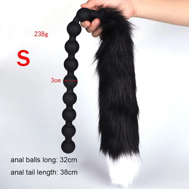 Beads Tails Black S