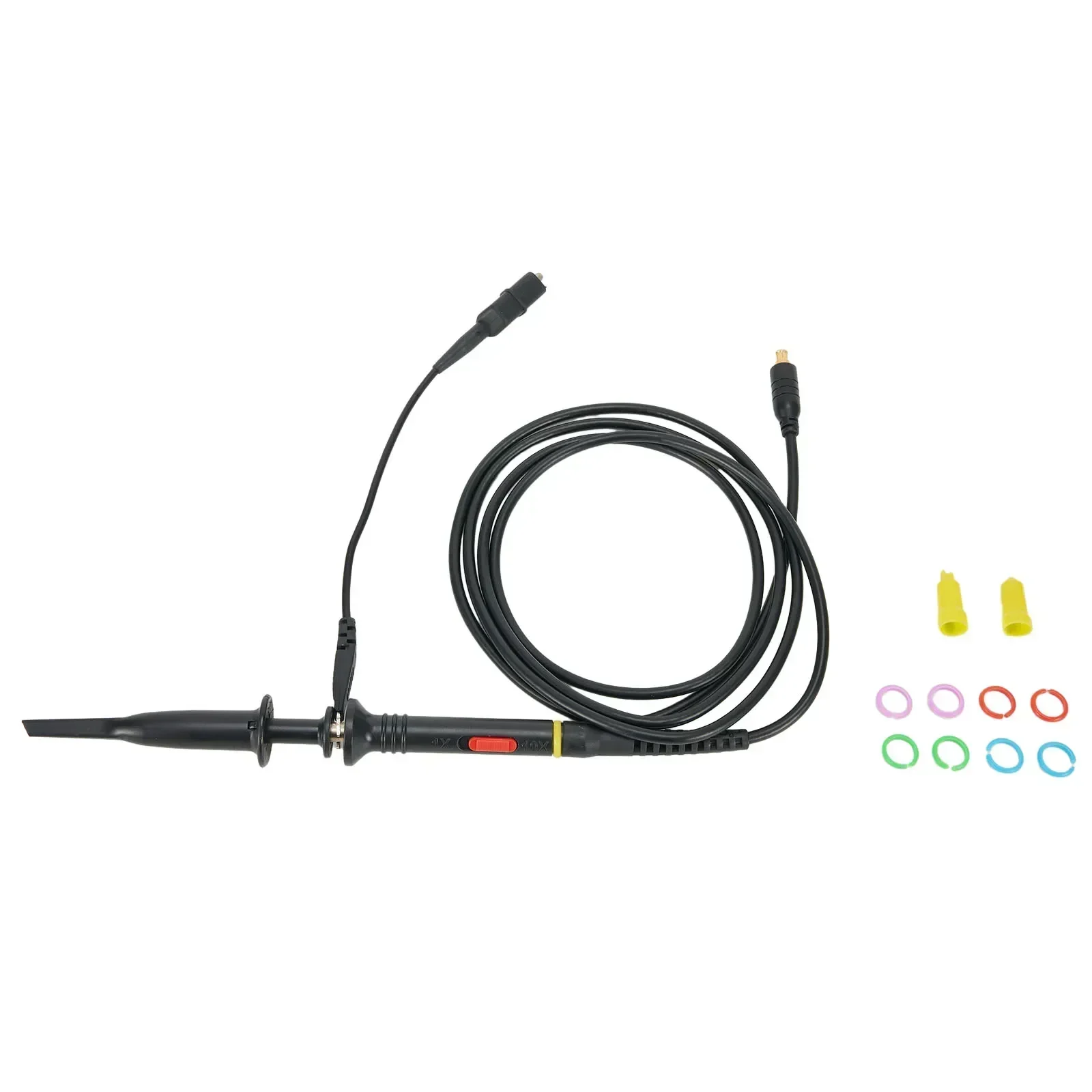 Oscilloscope probe alligator clip oscilloscope probe for portable oscilloscope 1X 10X marking ring probe hook rubber high-quality