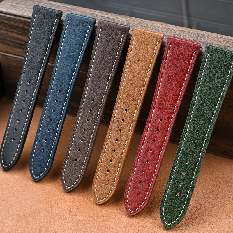 Premium Genuine Leather Quick Release Watch Strap - Oil Wax Finish Bracelet Band Accessories