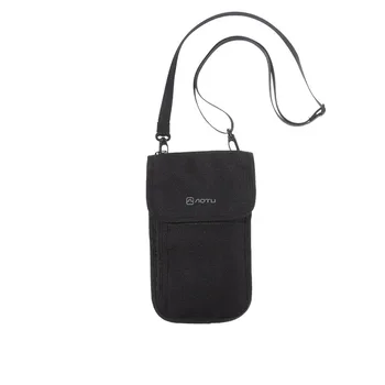 Accessori da viaggio Portafoglio da viaggio Porta biglietti in nylon Custodia da viaggio con cerniera Cachi Nero Porta passaporto per famiglia Carta di credito