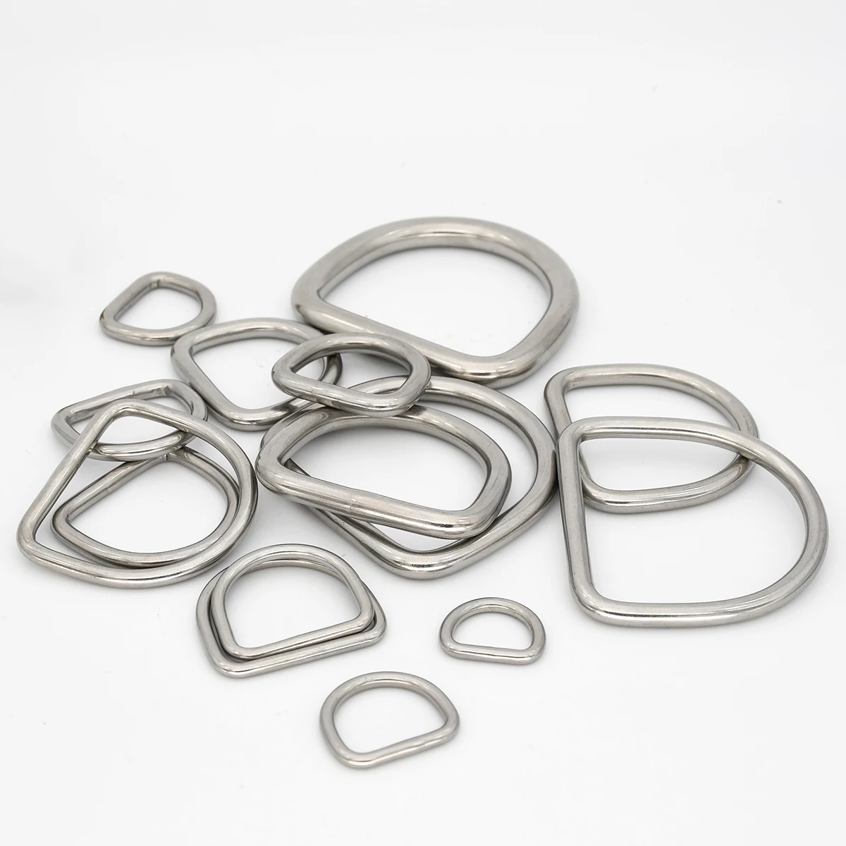 Stainless Steel Dee D Ring Buckle For Webbing Backpack Bag Parts Leather Craft Bag Strap Belt Purse Pet Collar Clasp 1piece