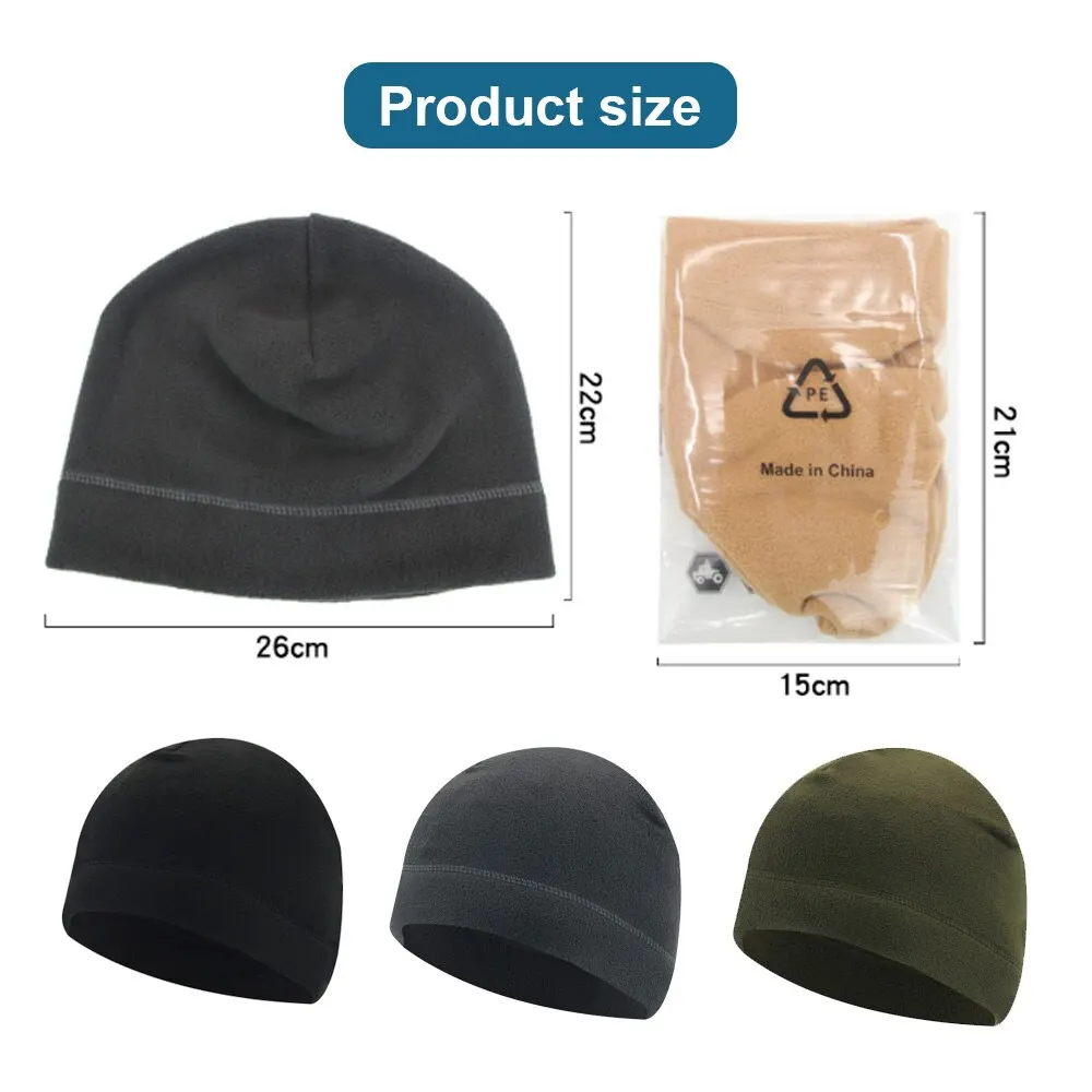 Warm Winter Skull Cap Soft Polar Fleece Hat Thick Windproof Cap Outdoor Beanie Cap Ski Cap Unisex Suitable For Unisex 1PC 6