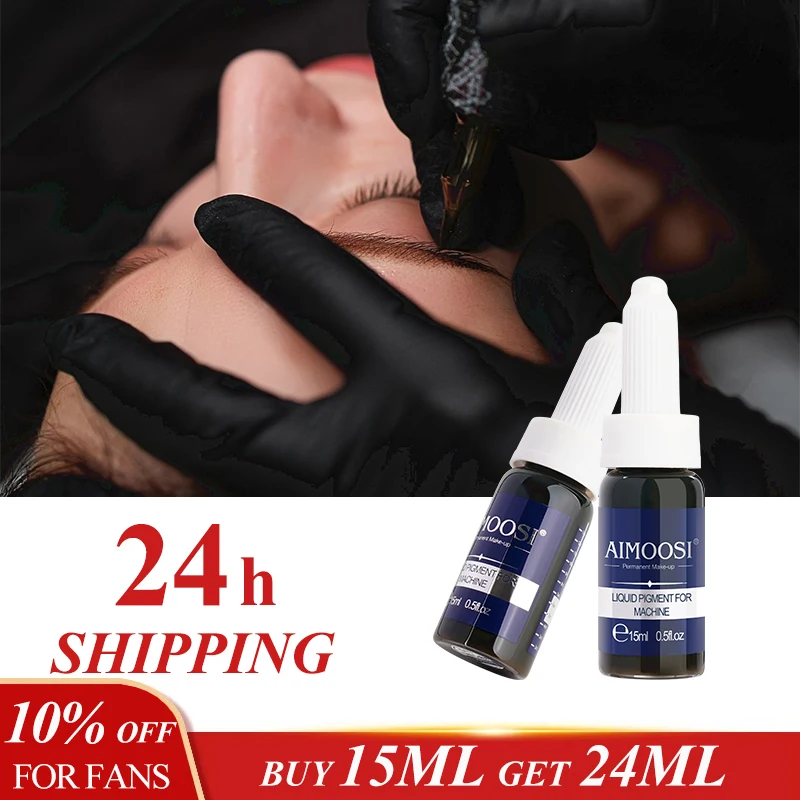 AIMOOSI Brow Tattoo Inks for Permanent Makeup Professional Microblading Eyeborw Pigments 0.5OZ Large Size Tattoo Ink for Artists