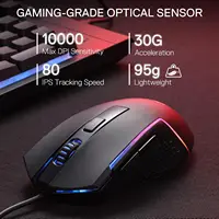 Redragon S151 Gaming Keyboard & Mouse Combo, 104 Keys K525 Wired RGB Membrane Keyboard and 10000 DPI Wired M616 Gaming Mouse - Image 3