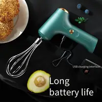 Home Baking USB Handheld Electric Whisk Whipping Cream Stirring Kitchen Gadgets Portable Electric Food Mixer Blender 3 Speeds 2