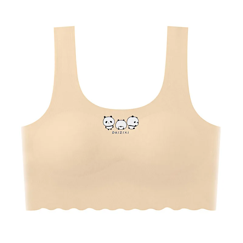 Teenage Girls' ice Silk Seamless Bra Comfortable Underwear For Junior And High School Girls Undergarment For Girls In Puberty seamless bra