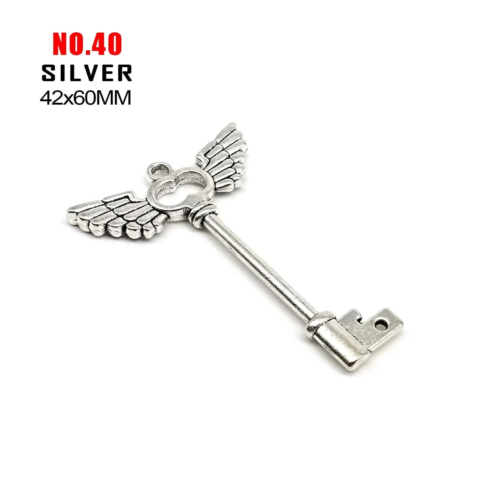AebDerp 50 stuks kleine vintage skelet sleutelhangers antiek metaal oude knutselset voor doe-het-zelf sieraden bedelketting bruiloft feest verjaardag sleutelhanger decoratie cadeau accessoires, mixed