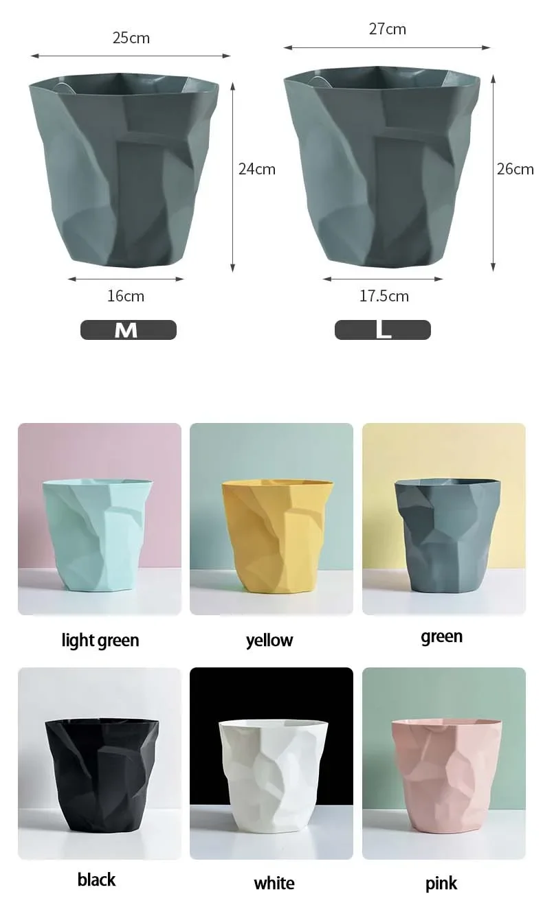 Irregular Trash Can - Creative Bathroom Waste Bin for Home