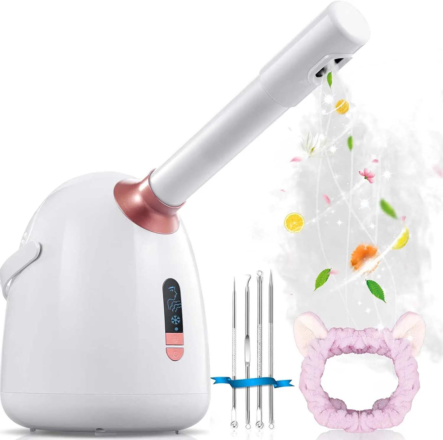 Hot/Cool Face Steamer,Nano Ionic Facial Steamer Facial Deep Cleaning