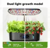 Hydroponics Growing System with 12 Pods, Adjustable Height 17"