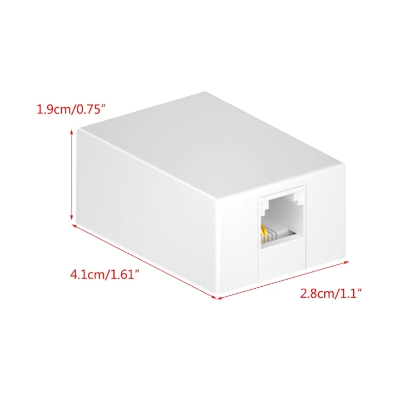 10pc Phone Jacks Surfaces Mount SinglePort Telephone Box 2Screw Terminal to RJ11 6P2C Female Expand Connection phone adapter cable