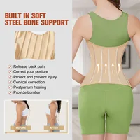 MiiOW – Corset d'entraînement de taille en forme de U pour femmes, modelant boutonné, poitrine levée, os en acier, amincissant, respirant, Shapewear 5