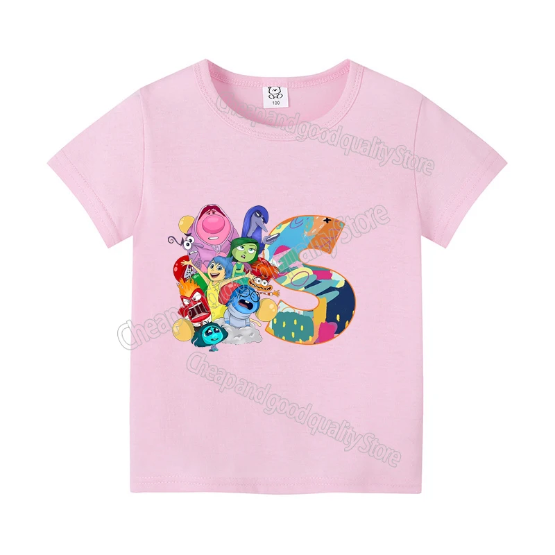 thumbnail image 1 of Camiseta con letras "Inside Out" para niños, playera con combinación de nombre, ropa informal Kawaii de dibujos animados, Tops Harajuku para niños y niñas, 2 letras A B C, 1 of 5