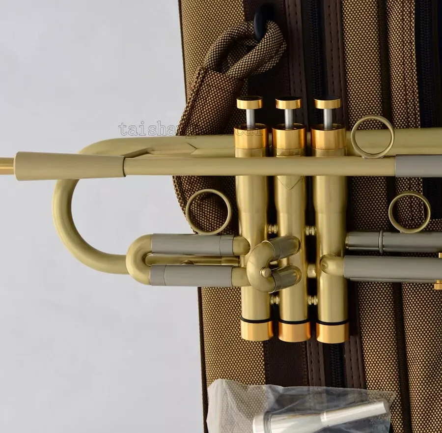 Professional Brushed Trumpet Horn 0.459'' Bore With Case