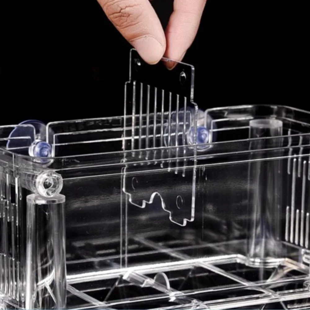 Fish Breeding Box Acrylic Fish Tank Hatching Incubator Isolation Box Detachable Hatchery Divider for Guppy Shrimp Clownfish