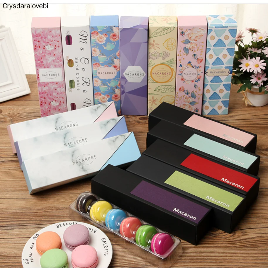10pcs Macarons Gift Box Party Supplies Big Capacity Rectangle Macaron