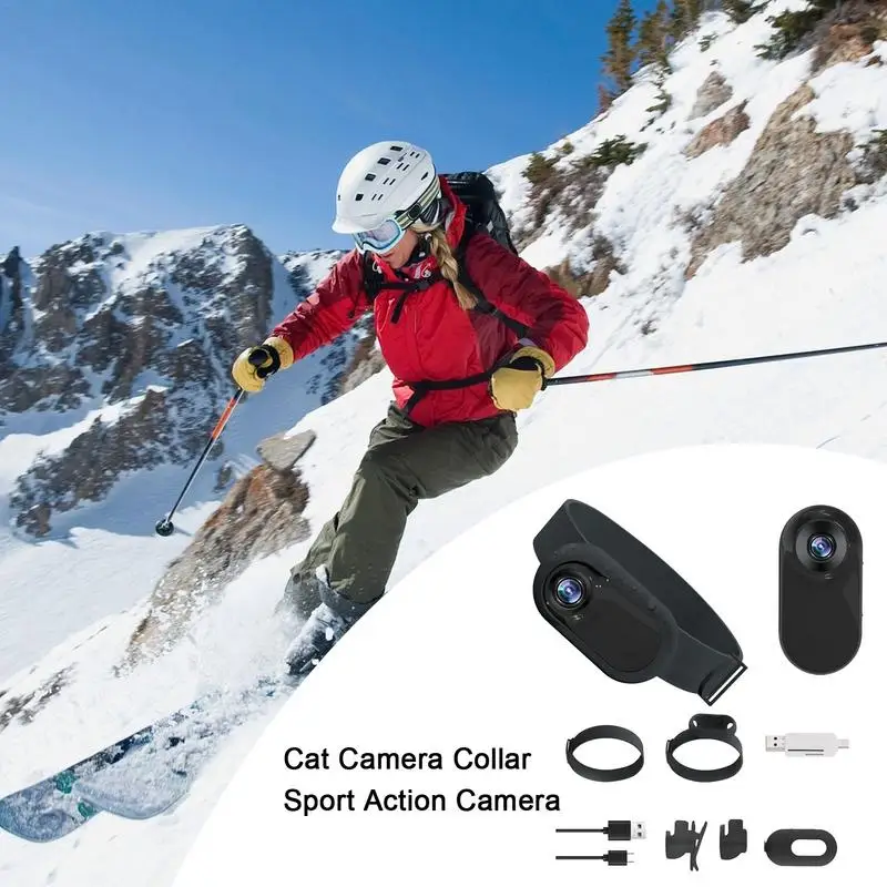 Dog Tracker Collar sem fio, HD 1080P, Cat Camera Coleiras, Sport Action Camera com registros de vídeo, Pet Shop