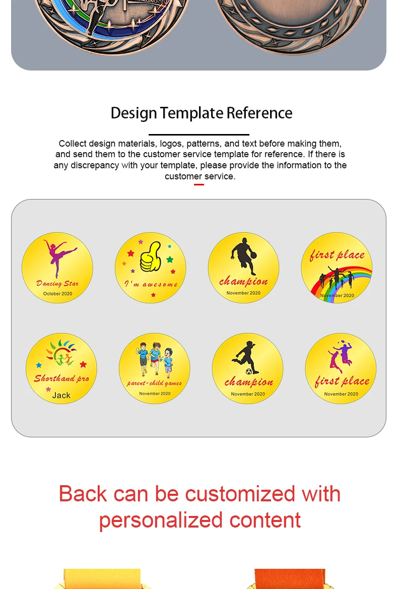 Description Picture 5 of item7cm 100g Badminton Medal High-quality Badges Souvenirs School Sports Match Gold Silver Bronze Metal Medals Trophy Free Print