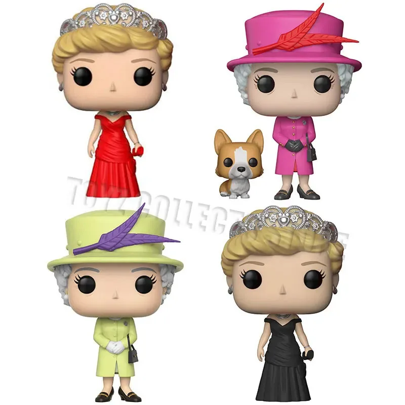 Funko Pop Royal Family Queen Elizabeth II #01 Diana #03 виниловые фигурки игрушки funko pop коллекционные куклы модель подарки
