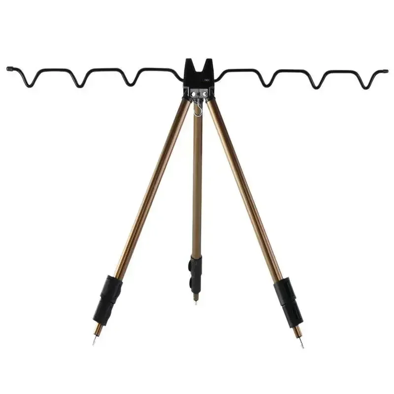 Supporto per treppiede, base per poggia canna da pesca a 3 pieghe, telaio di supporto per canna da mare, supporto per staffa telescopica, cuscinetto di carico per canna da pesca рыlik - immagine 5