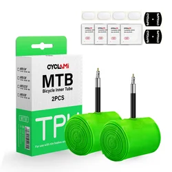 CYCLAMI Ultralight TPU Bicycle Inner Tube with 45mm French Valve - Super Light & Anti - Oxidation - MTB 26 (2PCS MTB inner)