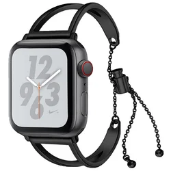 Elegant Stainless Steel Chain - Design Strap - 42 44 45 49 S10 - 46MM (Black)