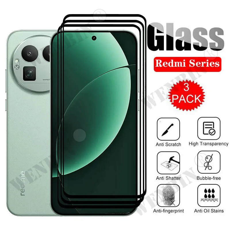 Premium 3-Pack Curved Full Cover Tempered Glass Screen Protector
