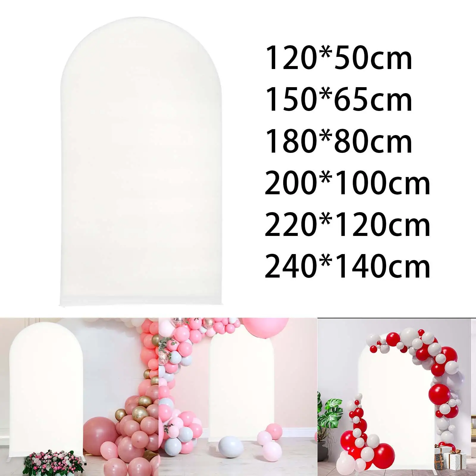 Wedding Arch Cover Elegant Elastic Decorative Arch Stand Cover for Background Birthday Banquet Party Supplies Photography Prop