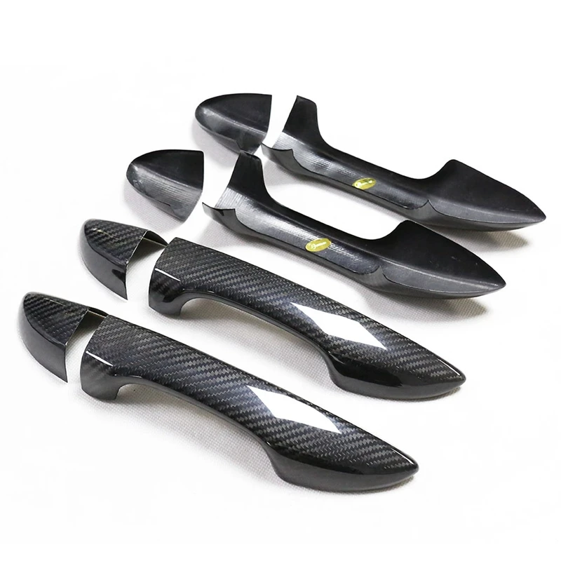 

Для Toyota Corolla Levin 2014-2018 Настоящее углеродное волокно Автомобильная дверная ручка рамка украшение Защитная крышка наклейки