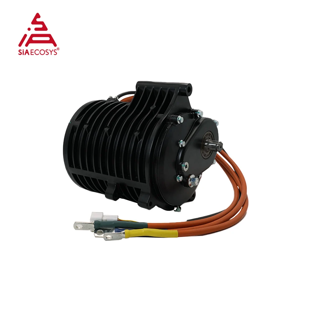 Mid Drive Motor with gearbox QS138 3000W 5500W V3 70H 72V 100kmph For Electric Motorcycle New Upgrade