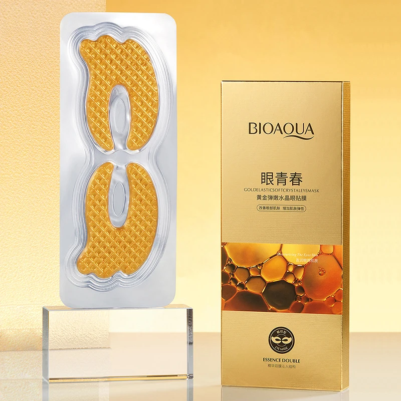 

Gold Elastic Eye Mask Patches Soft Crystal Anti Aging Remove Puffiness Dark Circles Moisturizing Sleep Eyes Pads Gel Skin Care