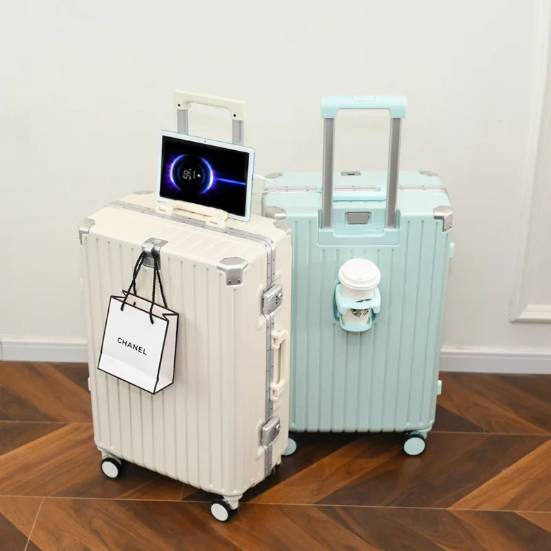 luggage-aluminum-frame-usb-cup-holder-suitcases-on-wheels-female-multi-function-large-capacity-travel-bag-28-suitcase-male-bag