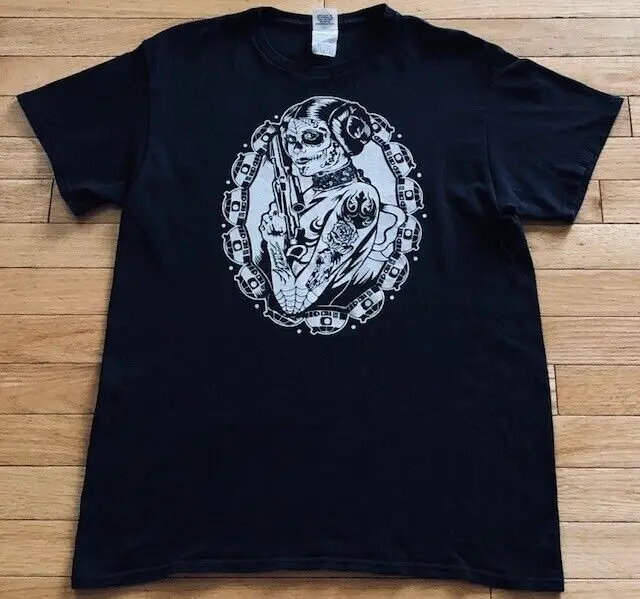 Princess Leia R2D2 T-Shirt Grafica Nera Taglia Media