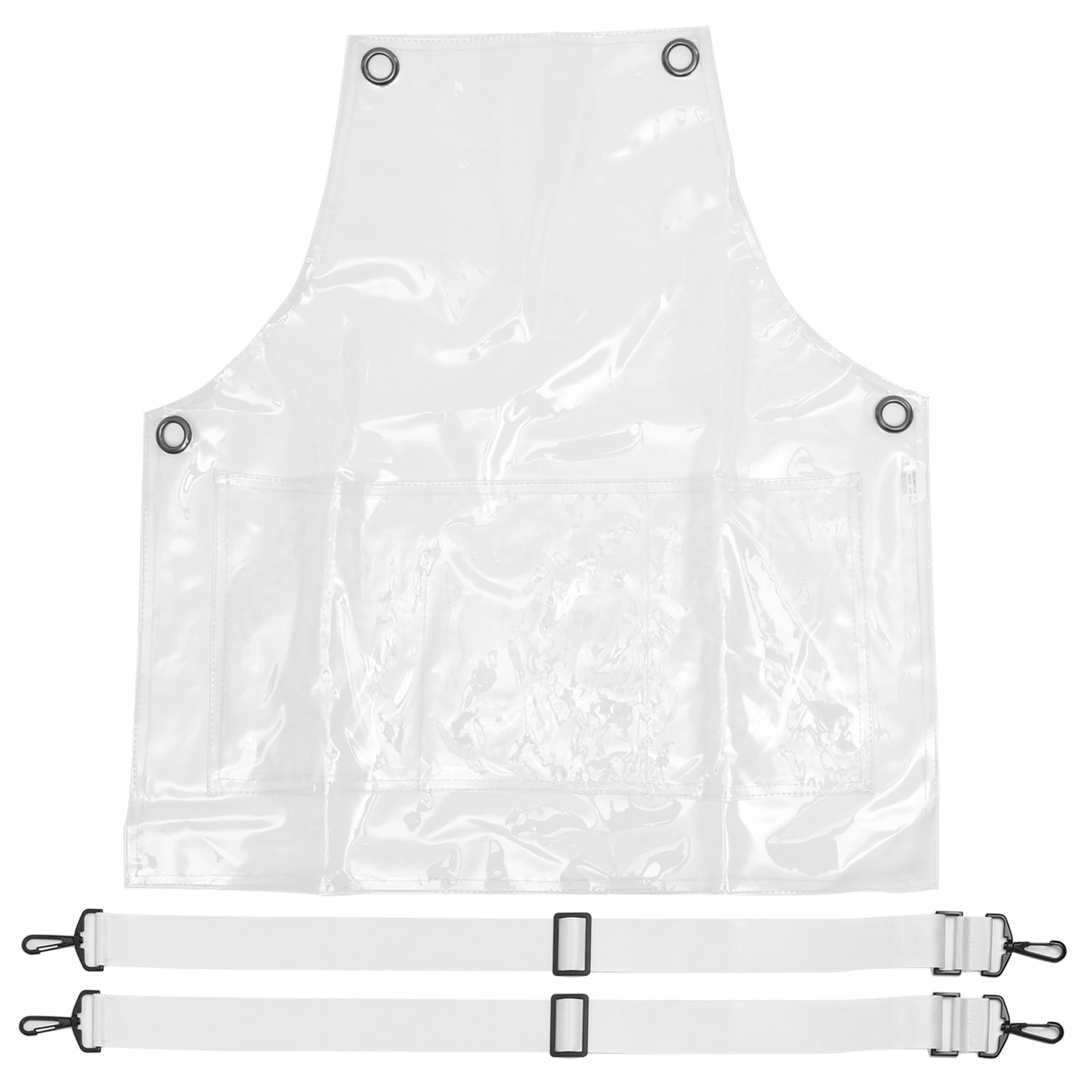 1pc Transparent TPU Apron Barber Apron Salon Hair Styling Wraps Hair