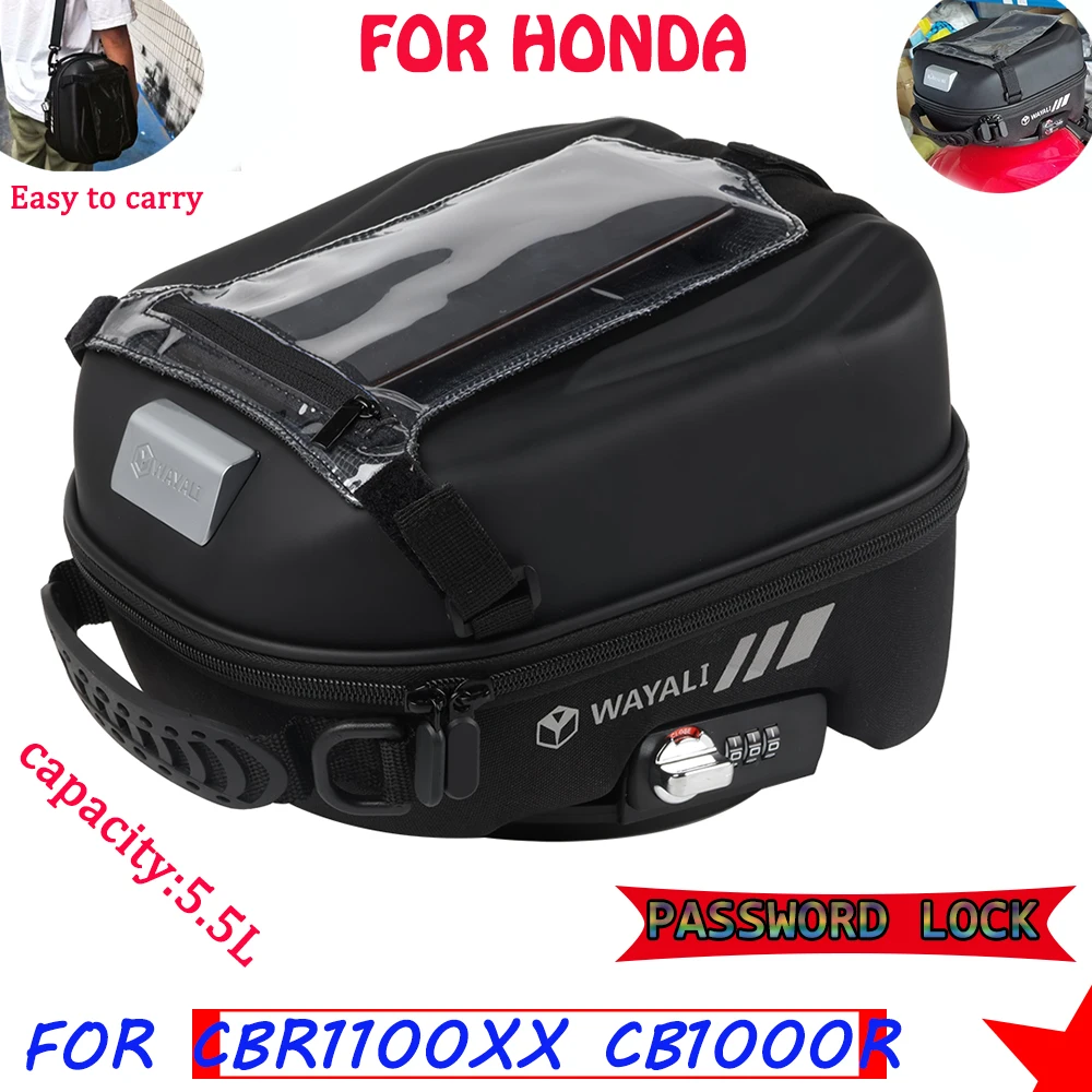 Tank Bag Tank Lock Per Honda Cbr1100Xx Cb1000R Cb 1000 R 1000R Cbr 1100 Xx 1100Xx Zaino Anteriore Moto Bagaglio Impermeabile