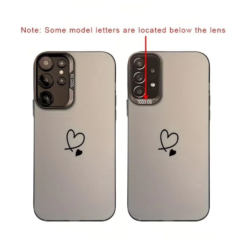 Chic Heart Shape Matte Phone Case - Trendy Protective Back Cover