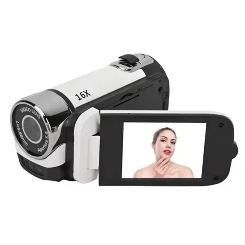 D90 1080P 16MP Digital Camera 2.4 Inch Rotatable Screen Camcorder 16X Zoom HD Video Recorder with Fill Light HD Video Camcorder 2