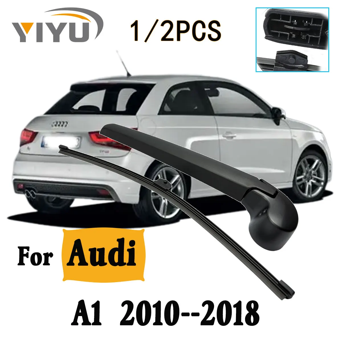 Premium Rear Wiper Blade & Arm Set - Efficient Tailgate Window Rain Brush