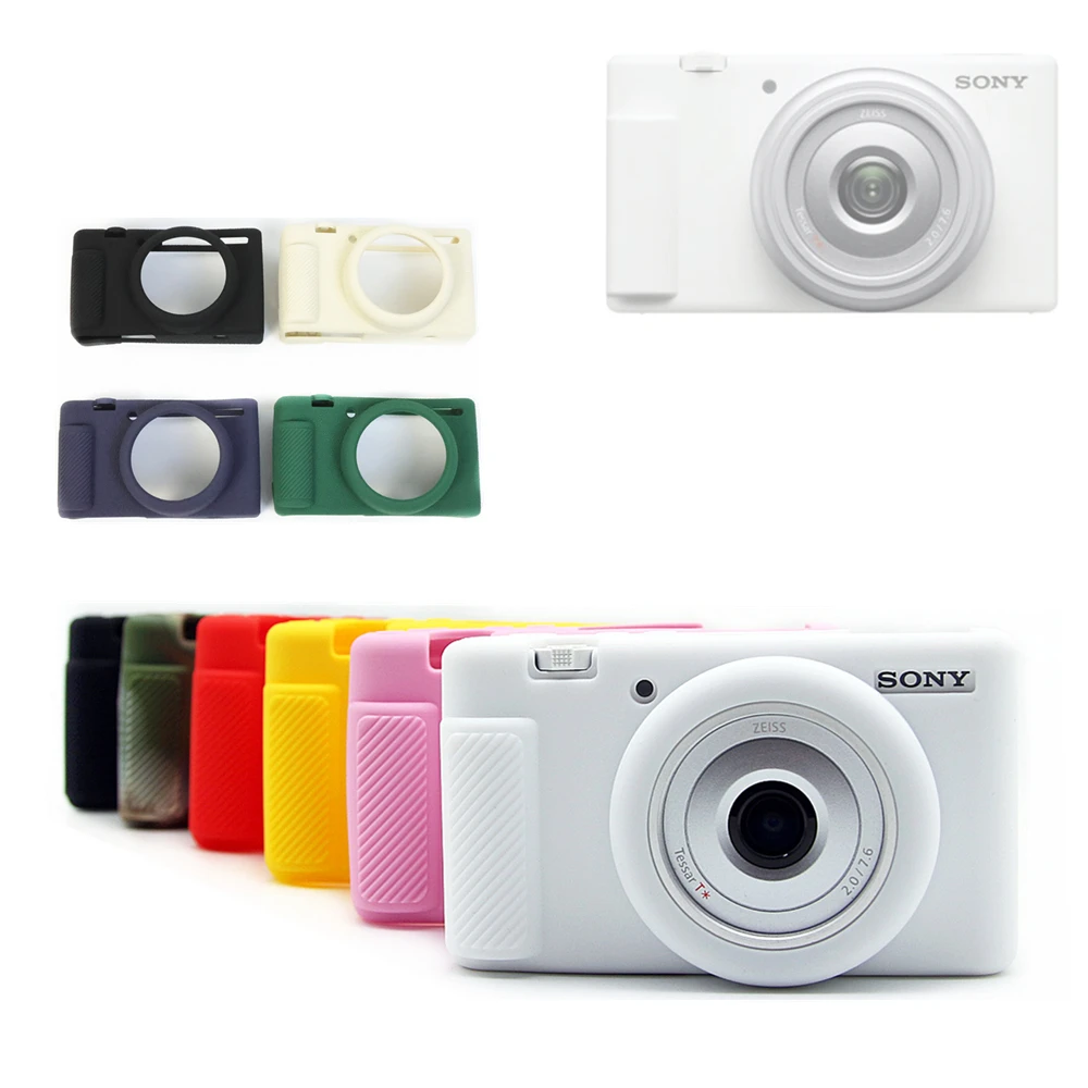 Capa de Silicone de Borracha para Câmera Sony Tampa do Corpo Protector Frame Skin Zv1f Zv1f