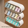X52A-Underwear Storage Box Socks Briefs Bras Panties Holder Wall Mounted Multi-Grids Movable Baffle Capacity Dustproof 4