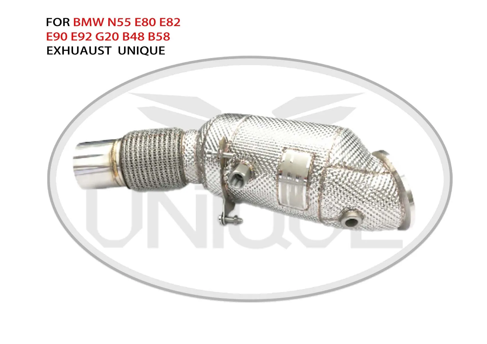 Sistema Di Scarico Unico Downpipe Ad Alte Prestazioni Per Bmw N55 E80 E82 E90 E92 G20 B48 B58 Downpipe Per Gatti In Acciaio Inossidabile