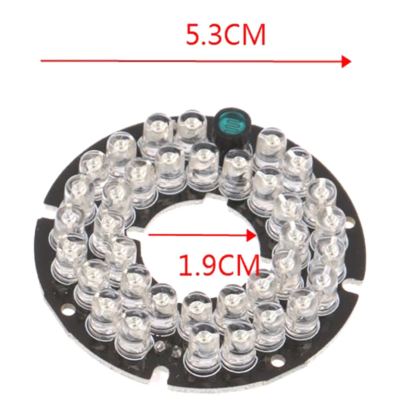 주간 야간 투시경 카메라 보안 카메라용 IR 36 LED 라이트 보드, 850nm 적외선 램프 보드 모듈, 고화질, 신제품, 1PC