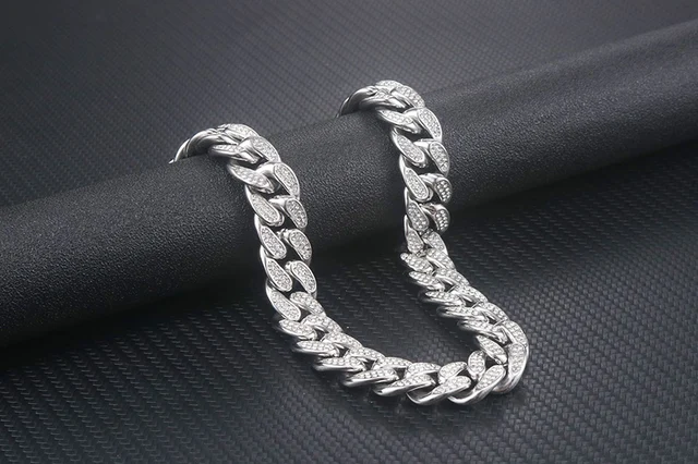 Collana Inox Miami Cuban Link CHOKER Catena Reale Placcata - Foto 8