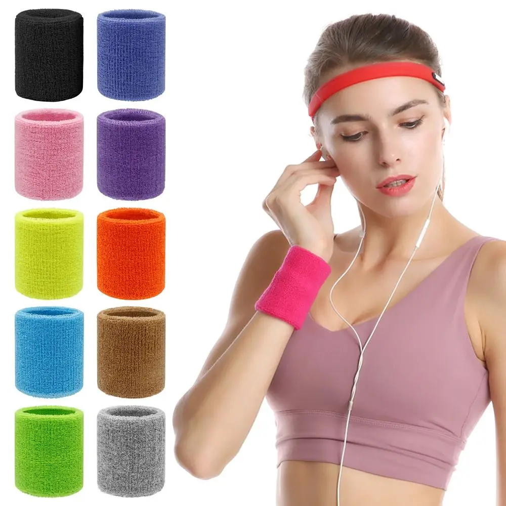 

1Pcs Sweat Towel Wrist Support Band New Guard Protector Strap Fitness Run Gym Sport Bracers Cotton 8x8cm Wristband